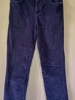 Vintage 80/90s Gloria Vanderbilt Blue Corduroy Pants - High-Waisted